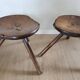 2 Tabourets Tripodes de Berger, de Vacher, Début du XXème siècle