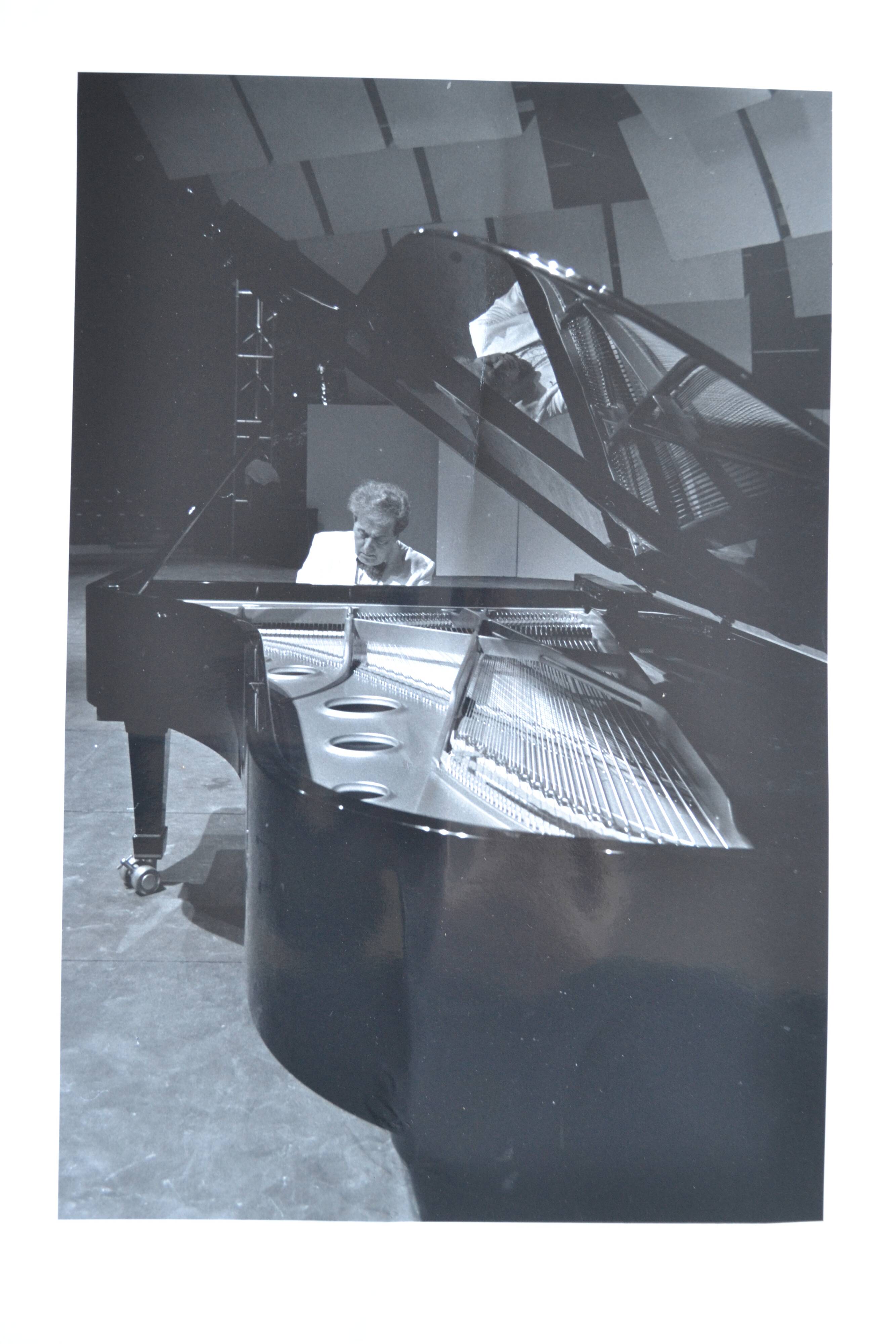 "piano pianist" original anonymous black & white photo