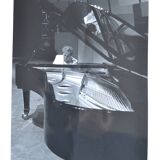"piano pianist" original anonymous black & white photo