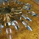 Ceiling lamp sun brass and crystal