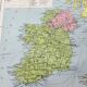 Old map of Great Britain and Ireland 43x43cm from 1950