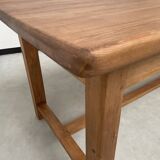 Solid pine table with its extension, 1950s