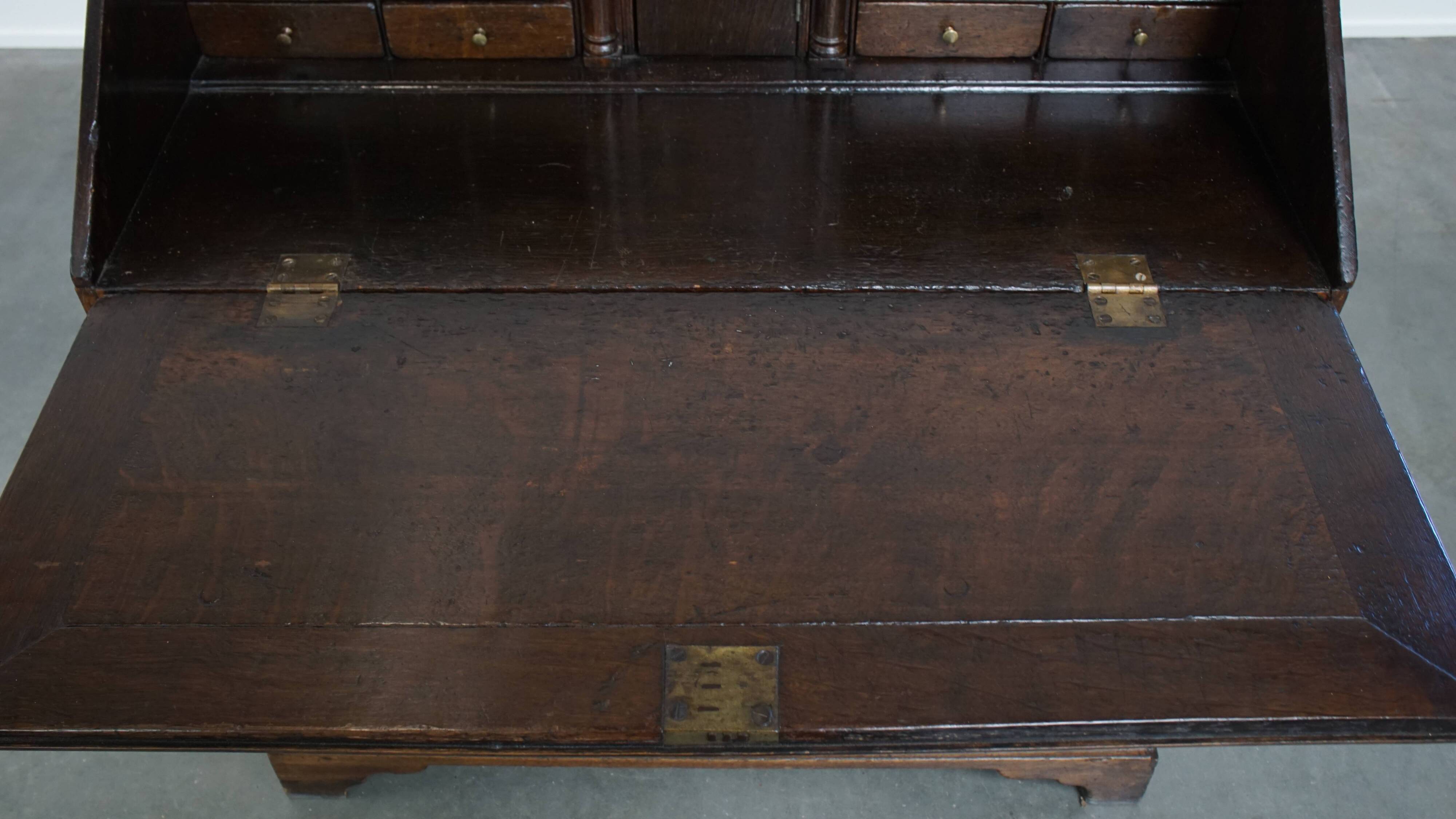 Antique English Oak Secretary / Chest of Drawers
