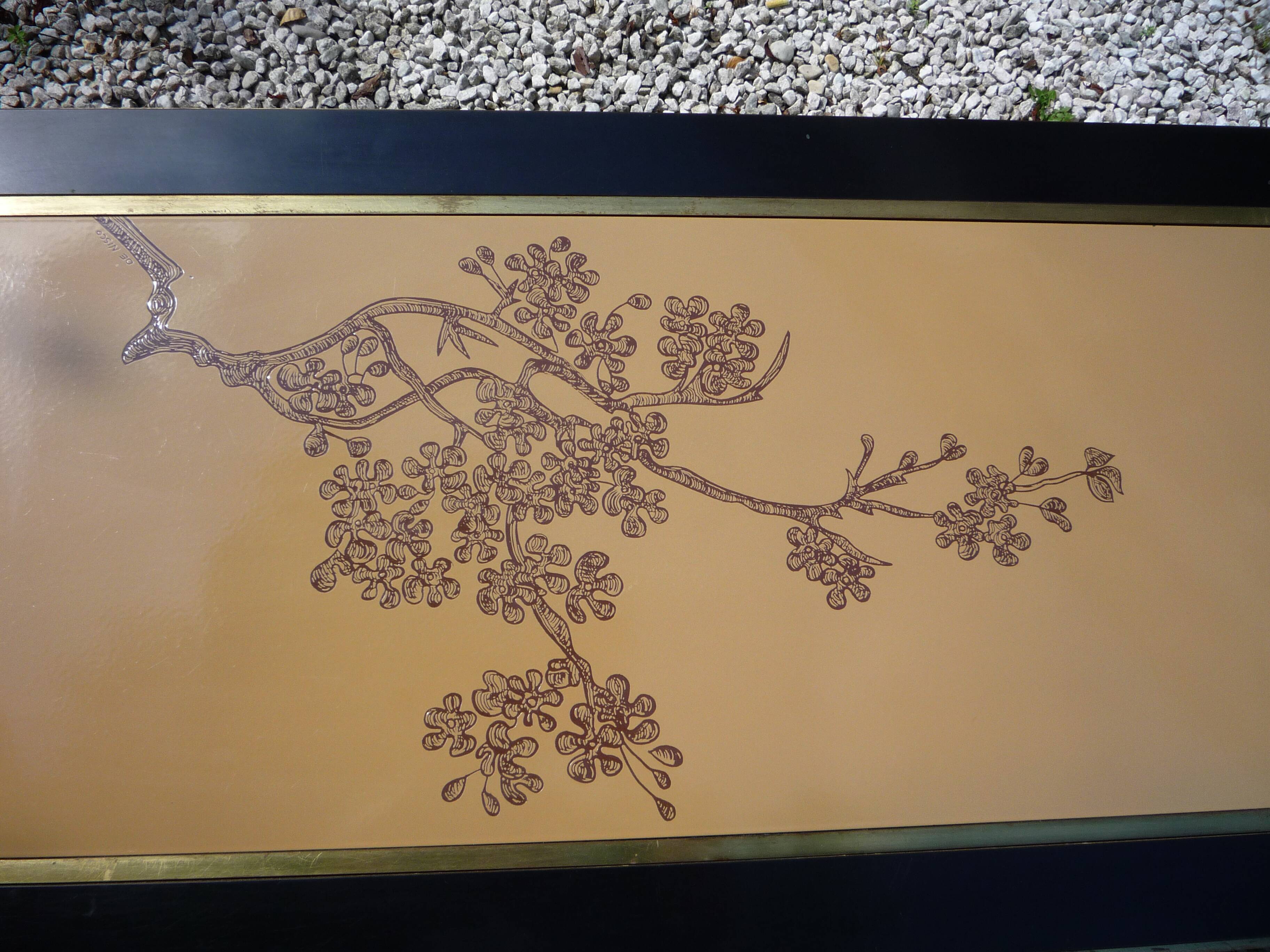Coffee table circa 1970 - Japanese décor De Nisco