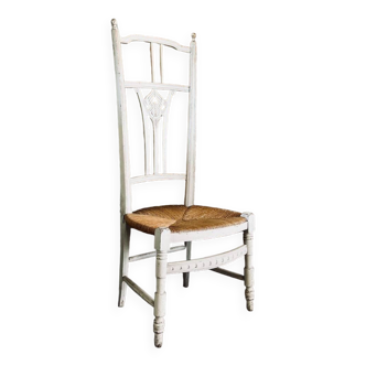 Old straw chair
