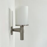 Perzel double wall light model 1141, metal and opaline, France, 1960.