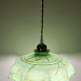 Suspension verte marbrée caramel