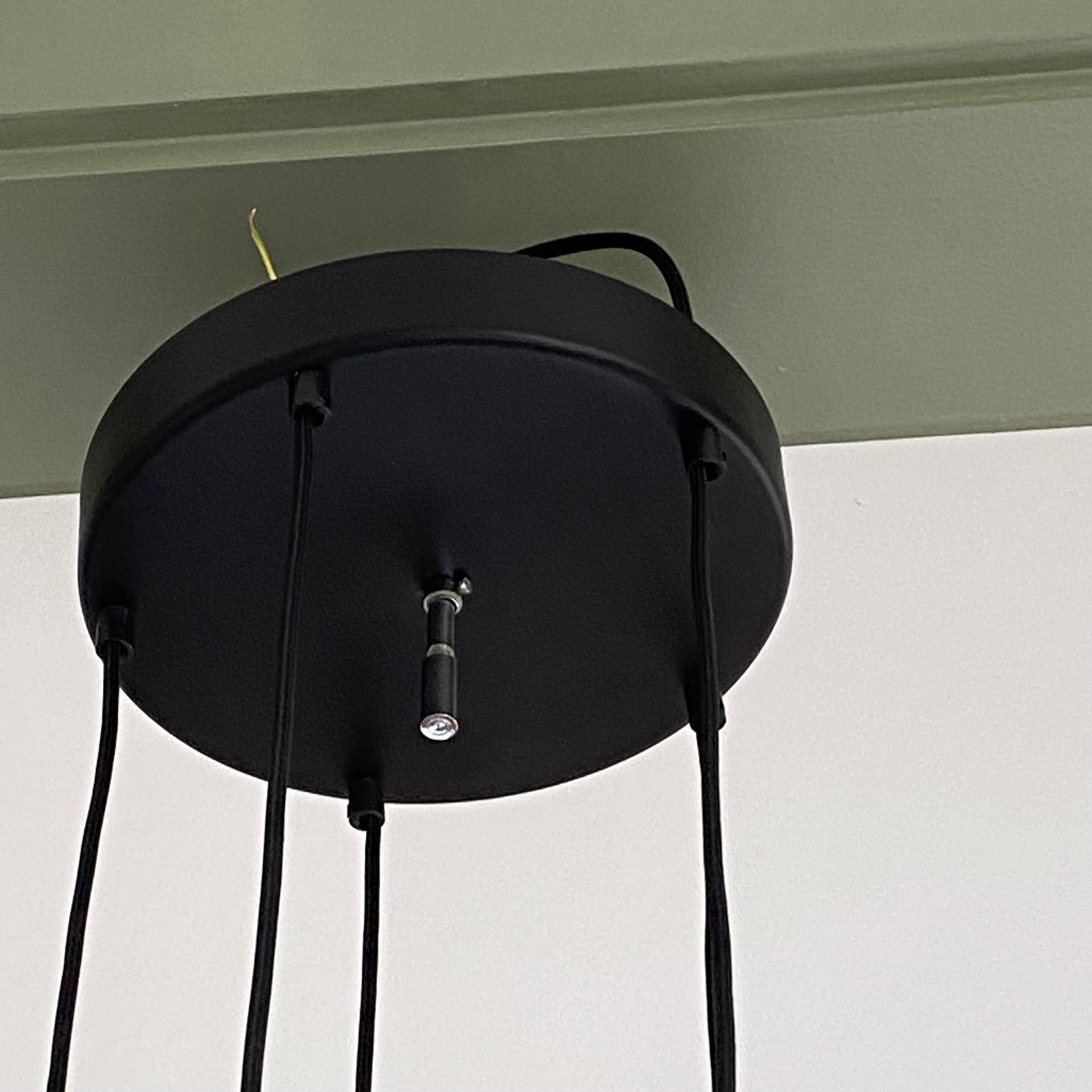 Suspension cascade en acier inox lustre 1970 Raak