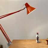 Office lamp architect aluminor France vintage 70s orange