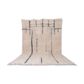 Handmade Beni Ourain Berber rug, size 2/3 m.