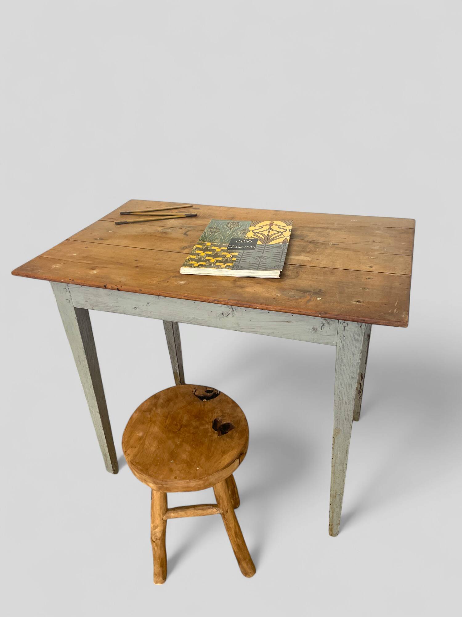 Antique patinated wooden table