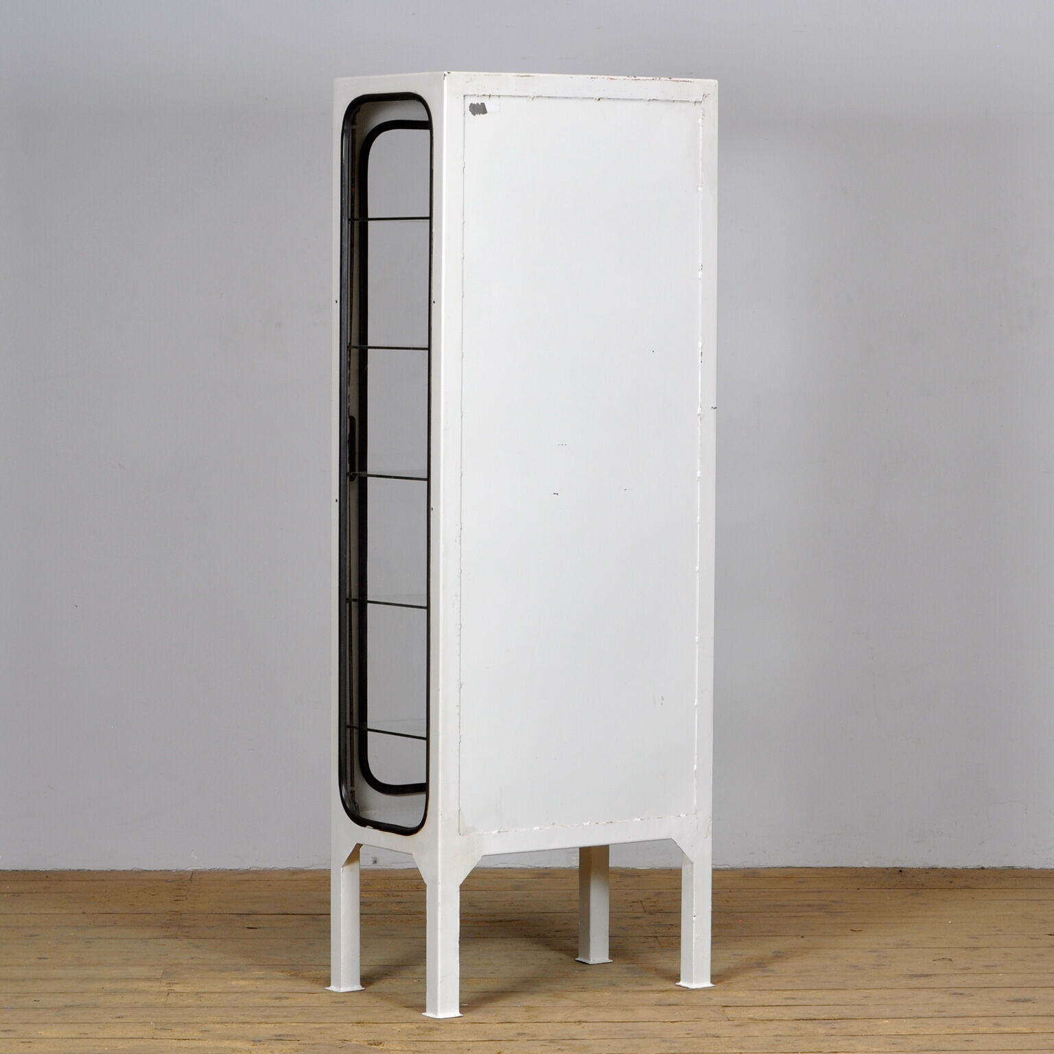 Vintage Iron And Glass Medical Cabinet, 1970s