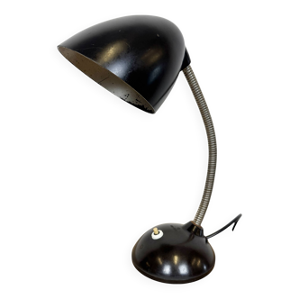 Vintage Brown Bakelite Gooseneck Table Lamp, 1960s