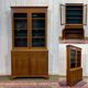 English two-piece mahogany bookcase from the 1950s