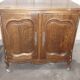 Old 2-door chest of drawers in air-coated oak, to be painted or varnished.