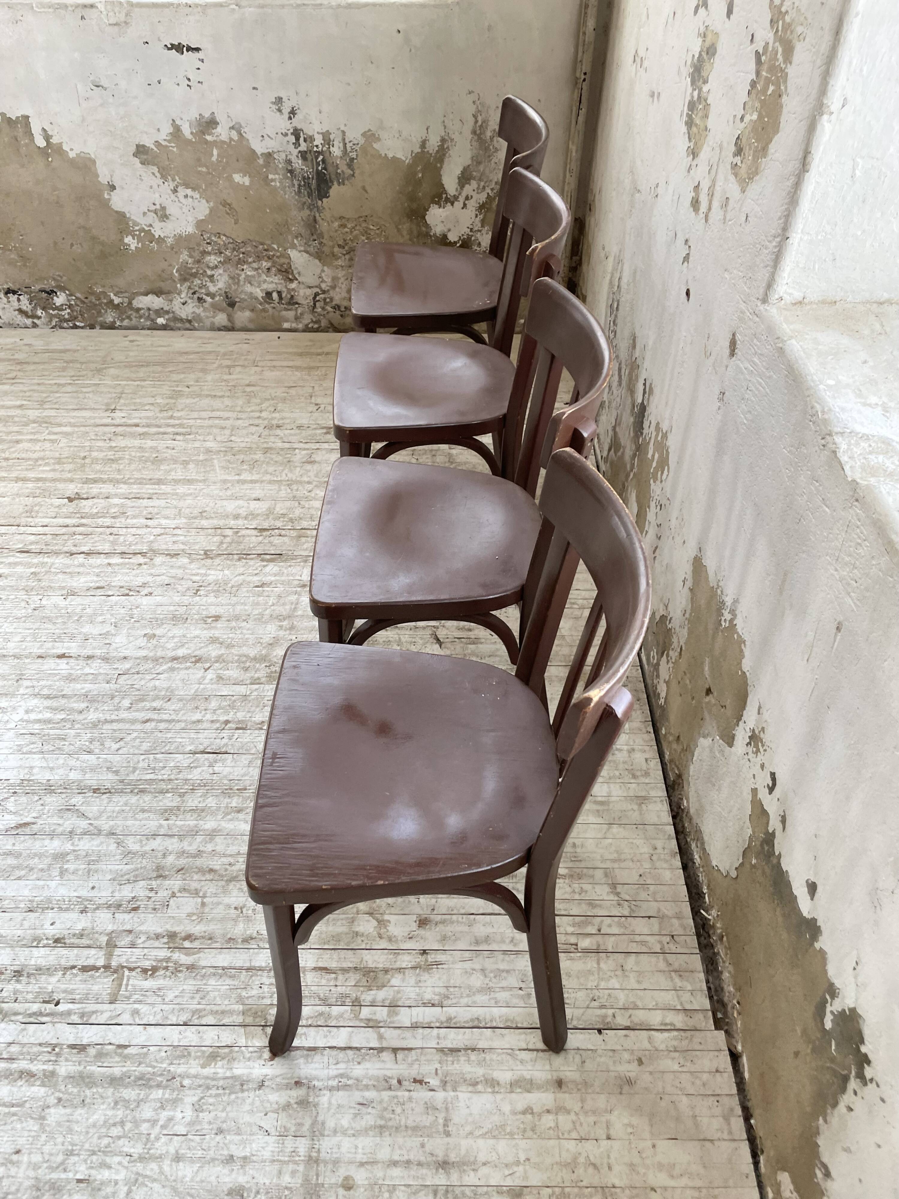 Set of 4 Baumann bistro chairs