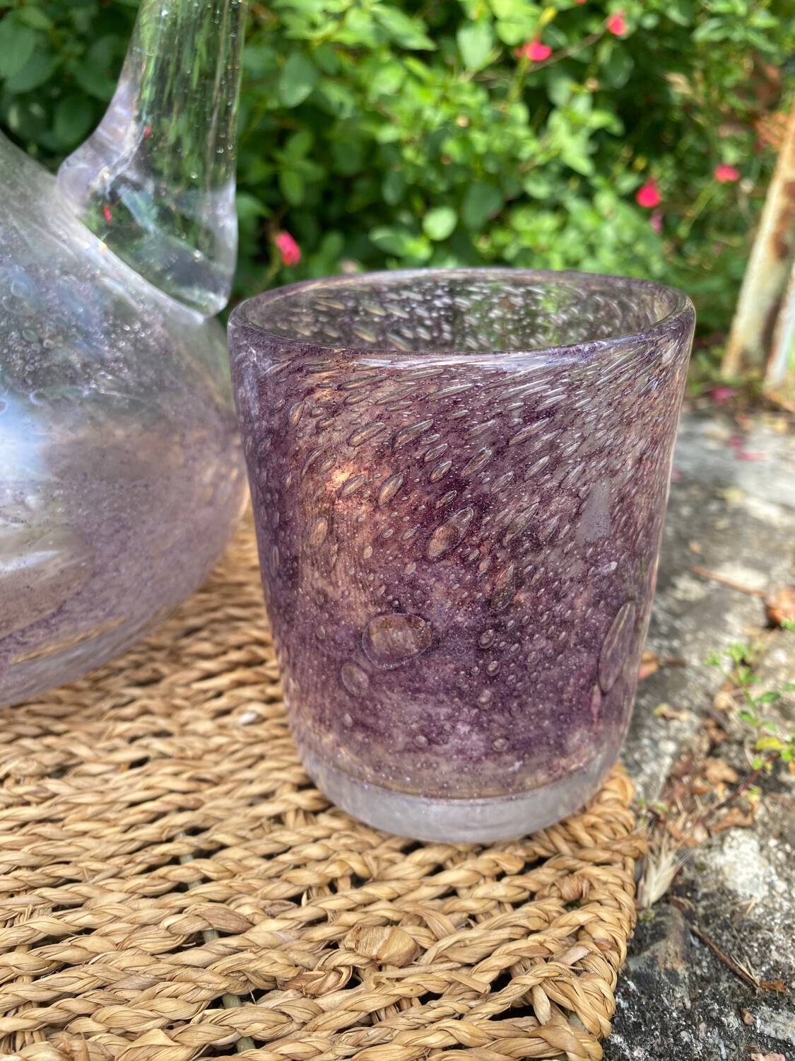 Carafe and glasses crystal glassworks of the popes