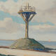 Watercolor on paper Christian Couillaud Noirmoutier The Passage of the Twentieth Gois