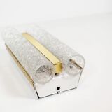 Pair of wall lamps in brass and glass by Doria Leuchten