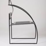 Black metal chair "Quinta" Mario Botta