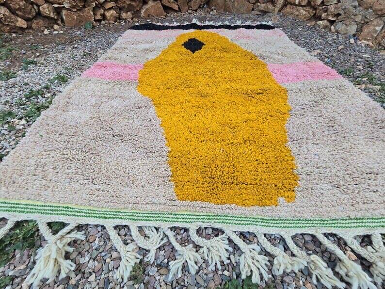 Berber wool rug, size 100 x 200 cm