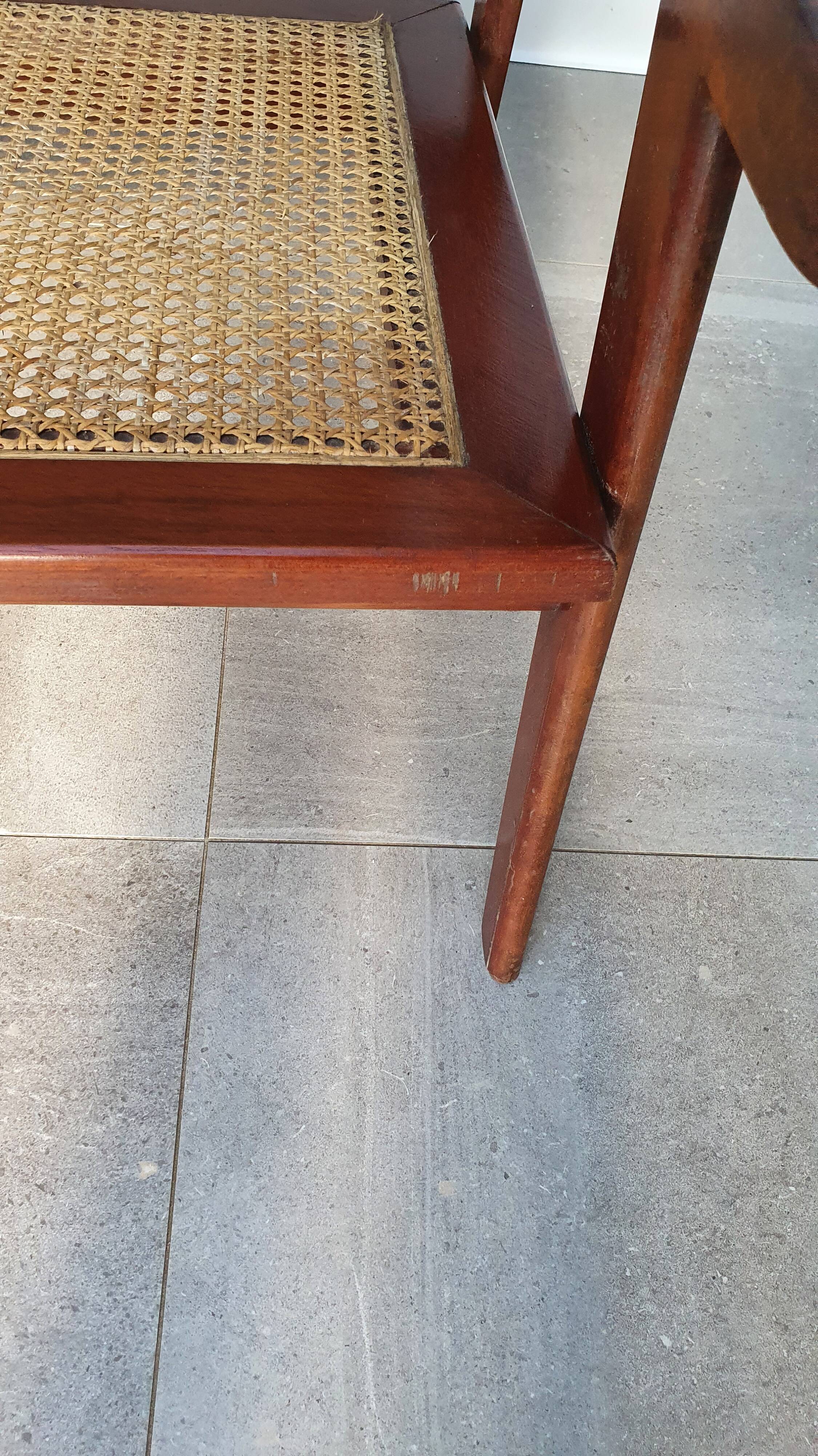 Teak bench sofa and cannage