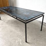 Metal and ceramic coffee table by J. Belarti, circa 1970