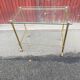 Desserte vintage laiton et 2 plateaux verre