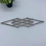 Trivet, silver metal, art deco, vintage, extendable