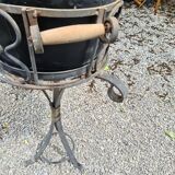 Wrought iron standing planter