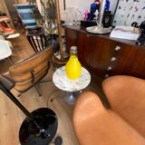 Large glass bottle lamp from the 70s