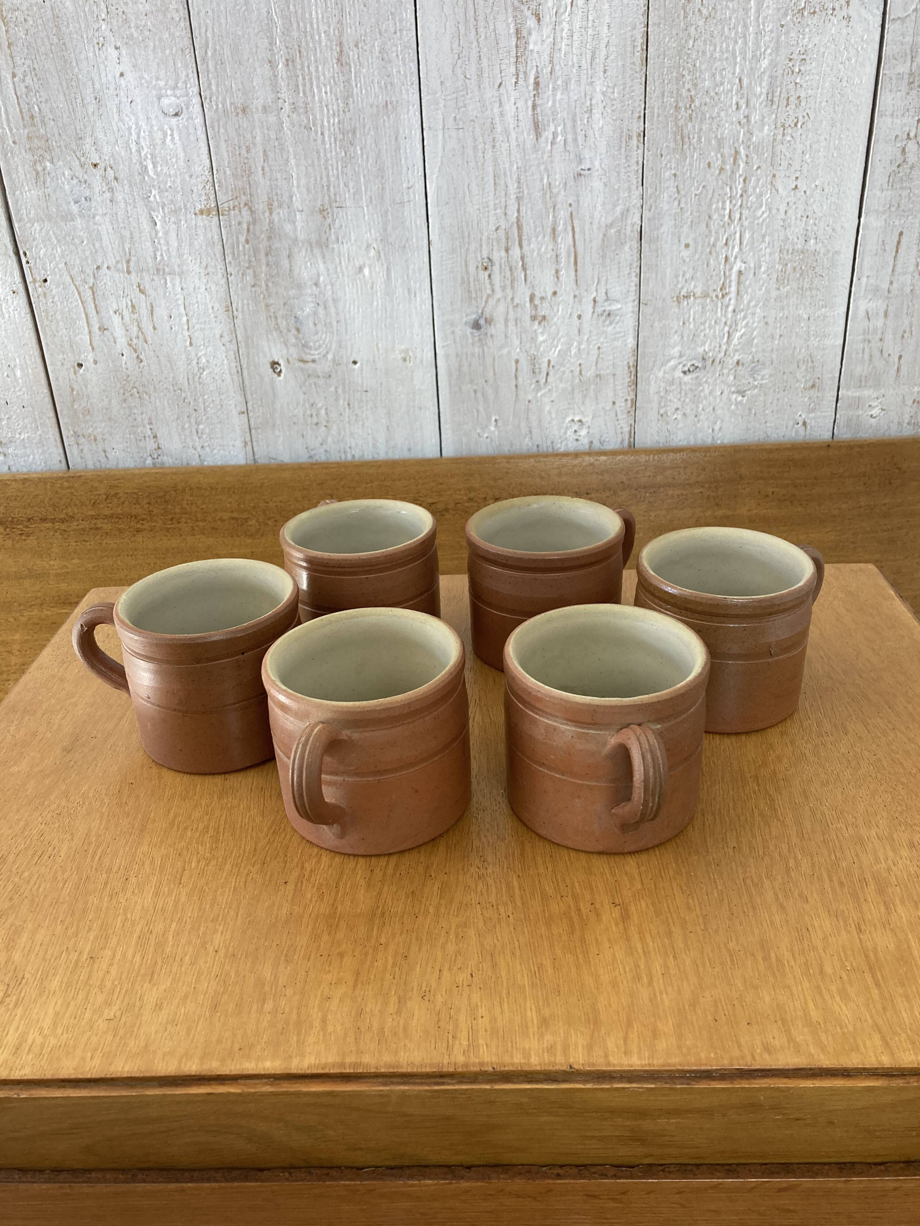 Vintage stoneware mugs