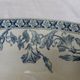 Serving dish in earthenware hamage, st amand model volubilis, blue bindweed on white earthenware, art deco