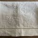 Linge ancien, drap brodé, monogramme MB