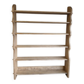 Étagère en bois massif style brutaliste 