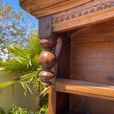 18th century - Bressan sideboard with elm burl clock
