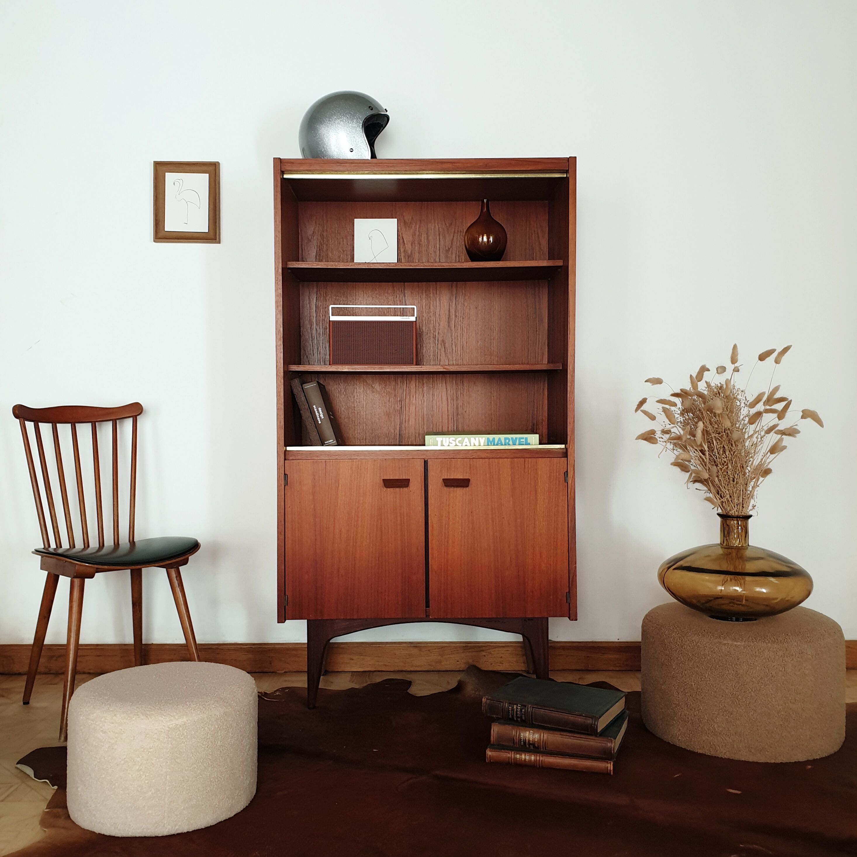 Vintage furniture library 60s teak