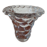 Pierre D'Avesn Clear Crystal Vase, Art Deco