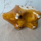 Handmade ceramic solifiore in the shape of a hedgehog