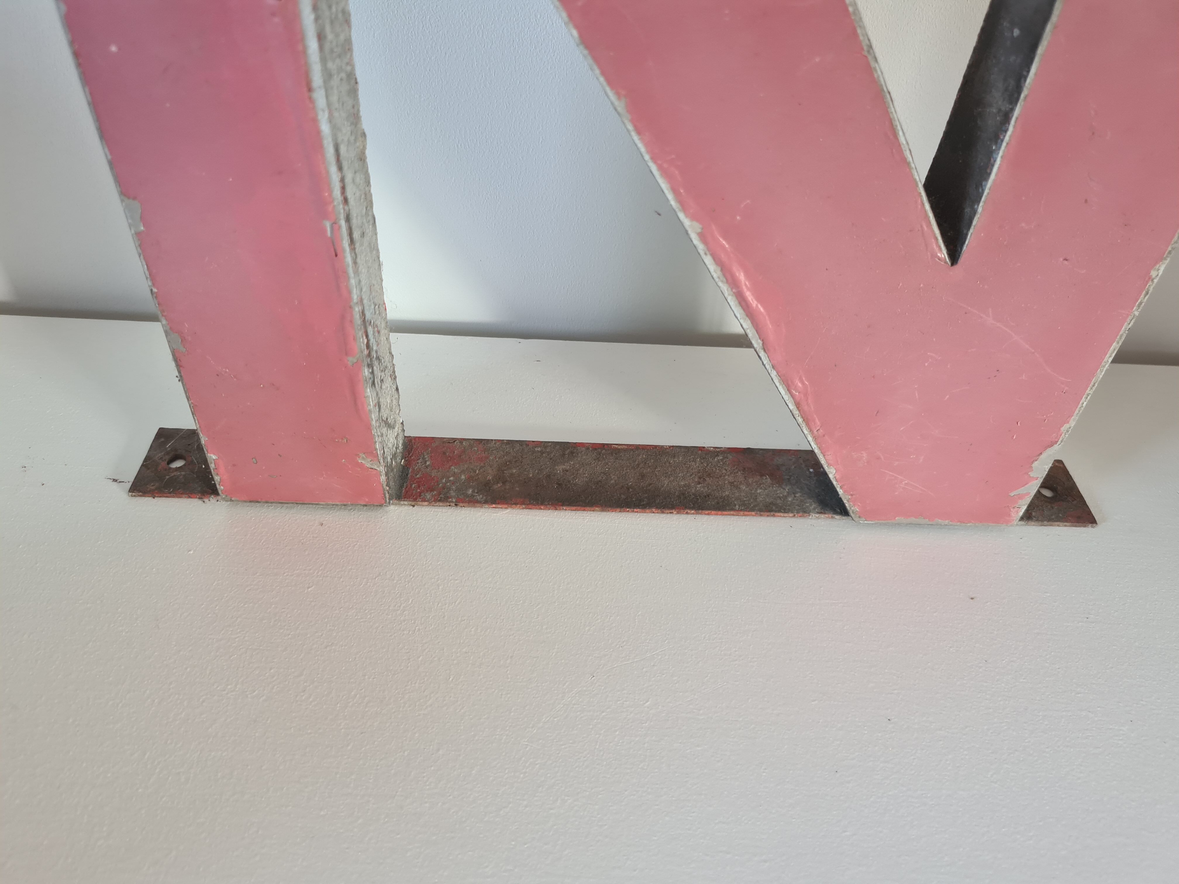 Vintage iron letter N