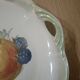 Plat de service porcelaine décor fruits