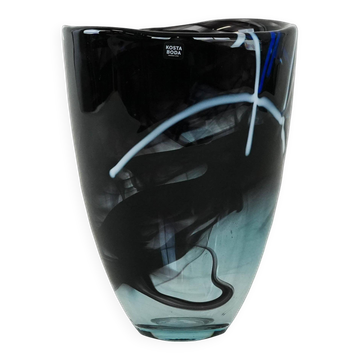 Vase en verre, design suédois, années 1980, fabricant : Kosta Boda, designer : Anna