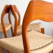 Set of 10 chairs 71 in teak by Niels O. Møller, JL Moller, Mid Century