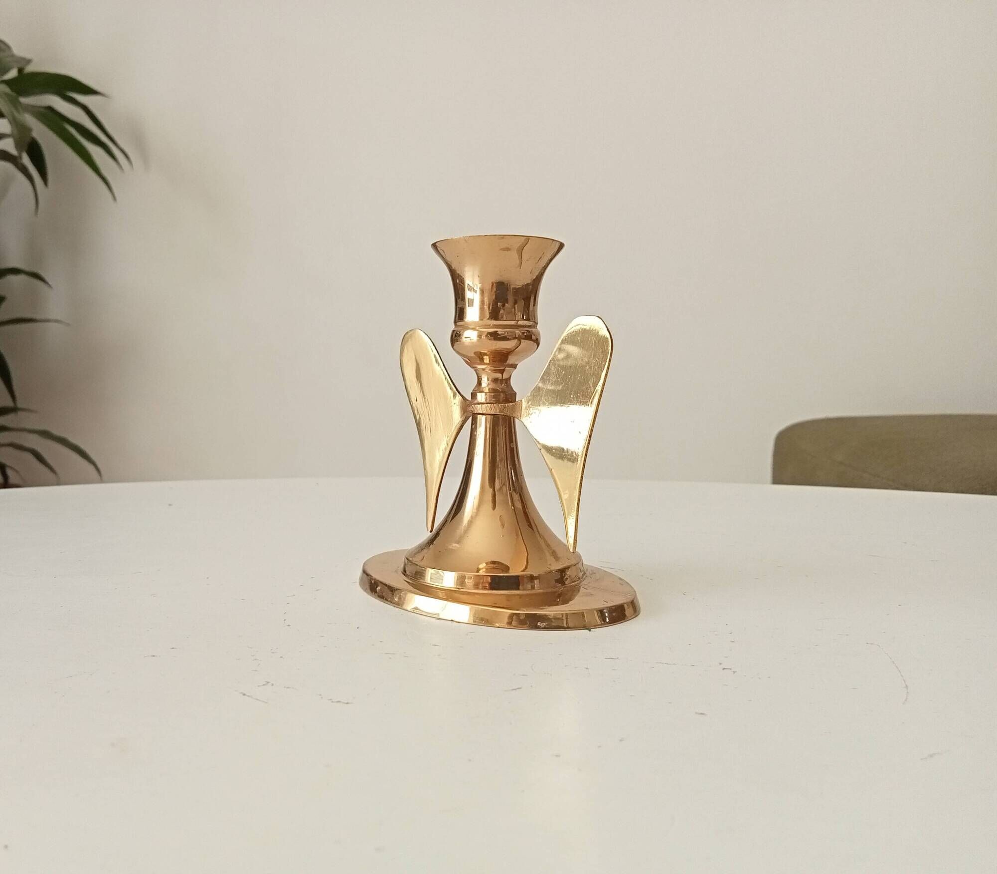 Pair of vintage winged candlesticks from the 60s/70s