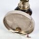 Pair of vintage Art Deco space age chrome and molded glass wall sconces