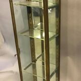 Vitrine ancienne laiton et miroir