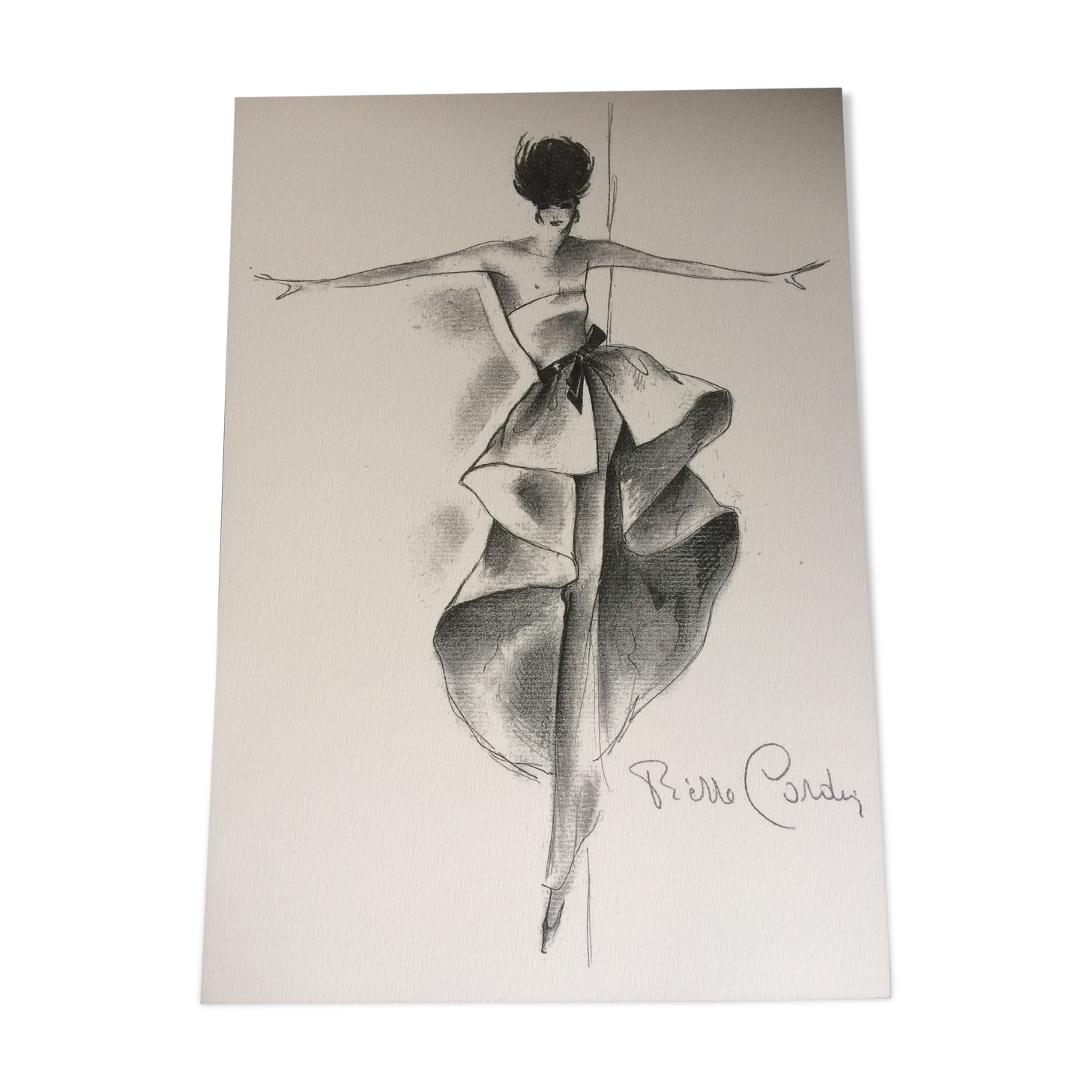 Great illustration of pierre cardin press mode - time: end of the early 1980s