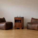 Art Deco side table in wood and marble – 1930s – bedside table