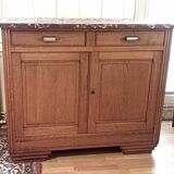 Art Deco sideboard Solid blond oak Width 120 cm