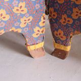 Antique 5-panel screen – Souleiado fabric